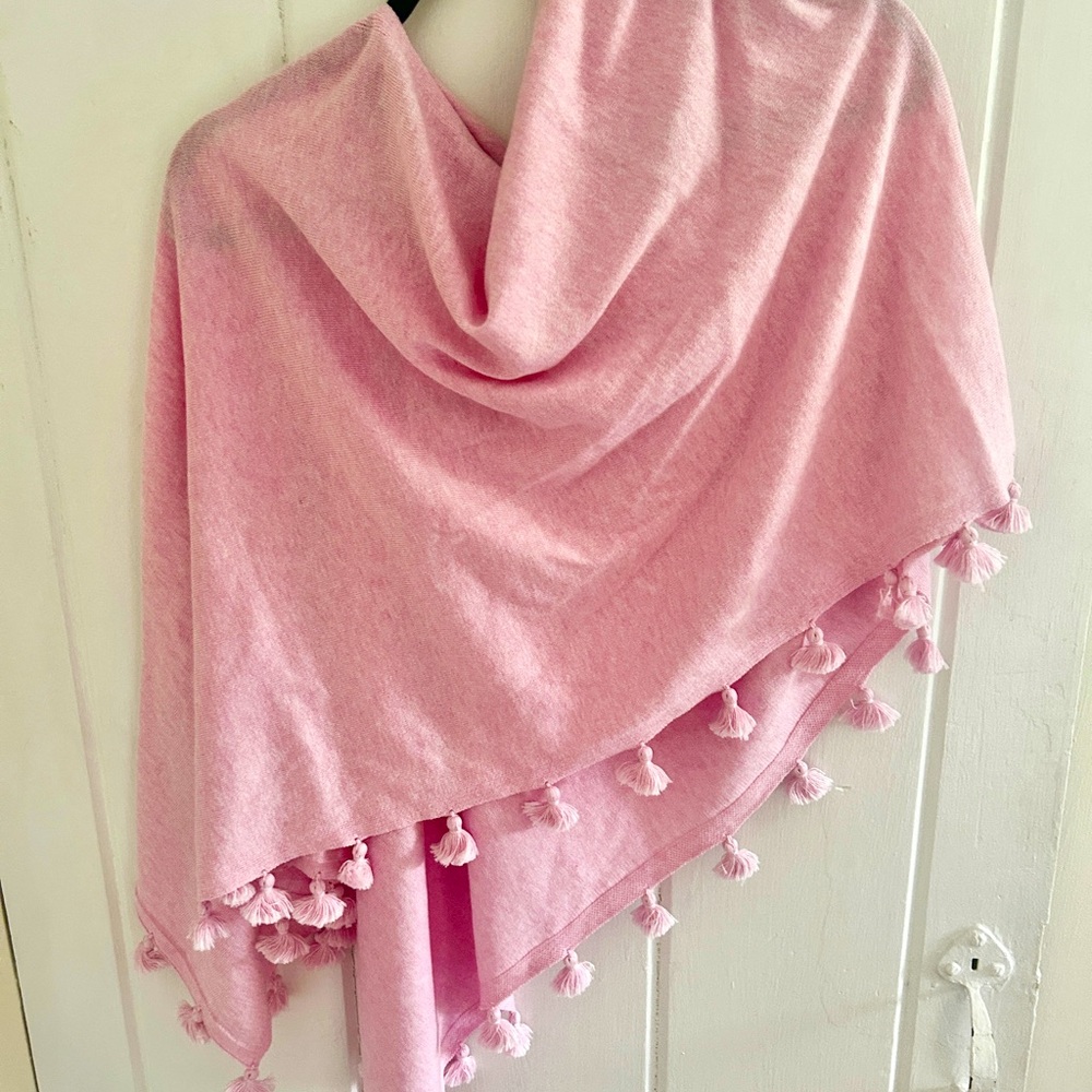 Pink Tassel Shawl